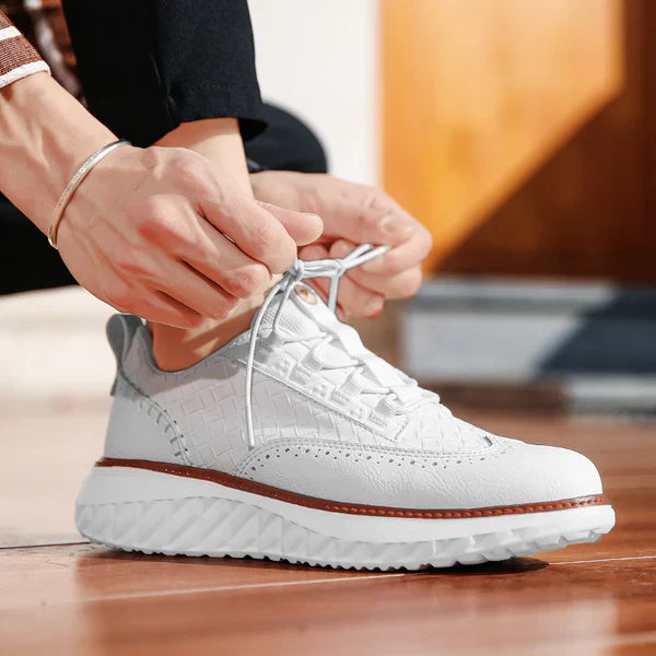 Sneakersy Męskie Skórzane