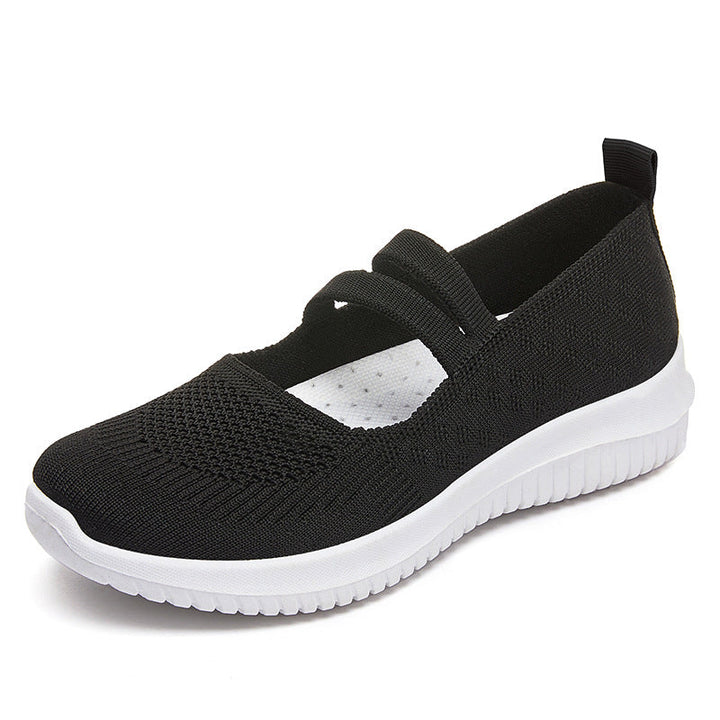 Para damskich dzianinowych sneakersów Mary Jane do codziennych stylizacji