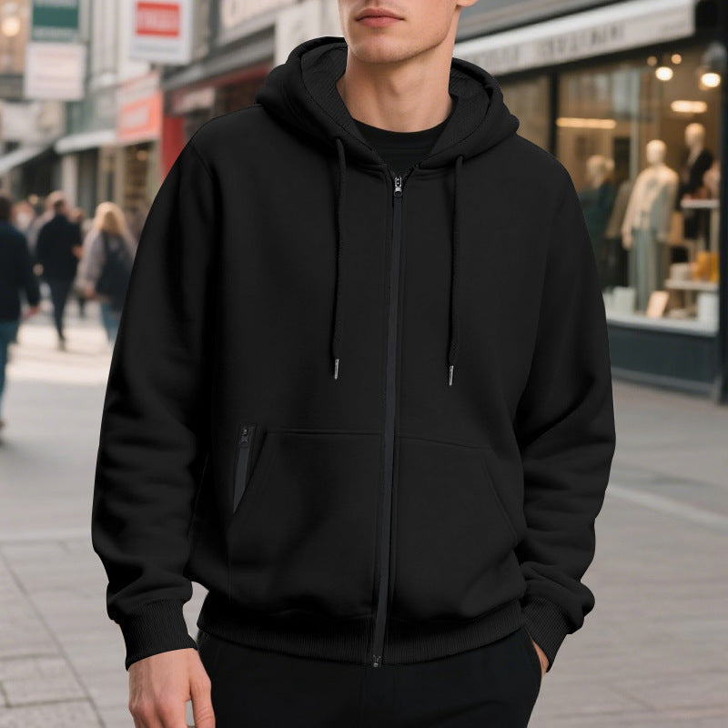 Bluza męska na pełny zamek z kieszenią kangurką