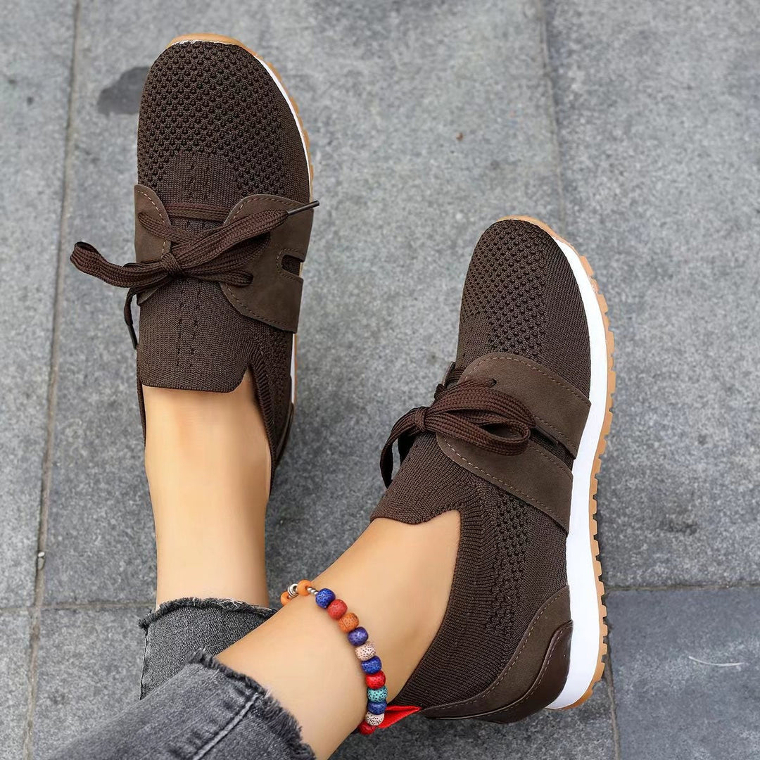 Damskie Lekkie Sneakersy Dzianinowe Z Podeszwą Antypoślizgową