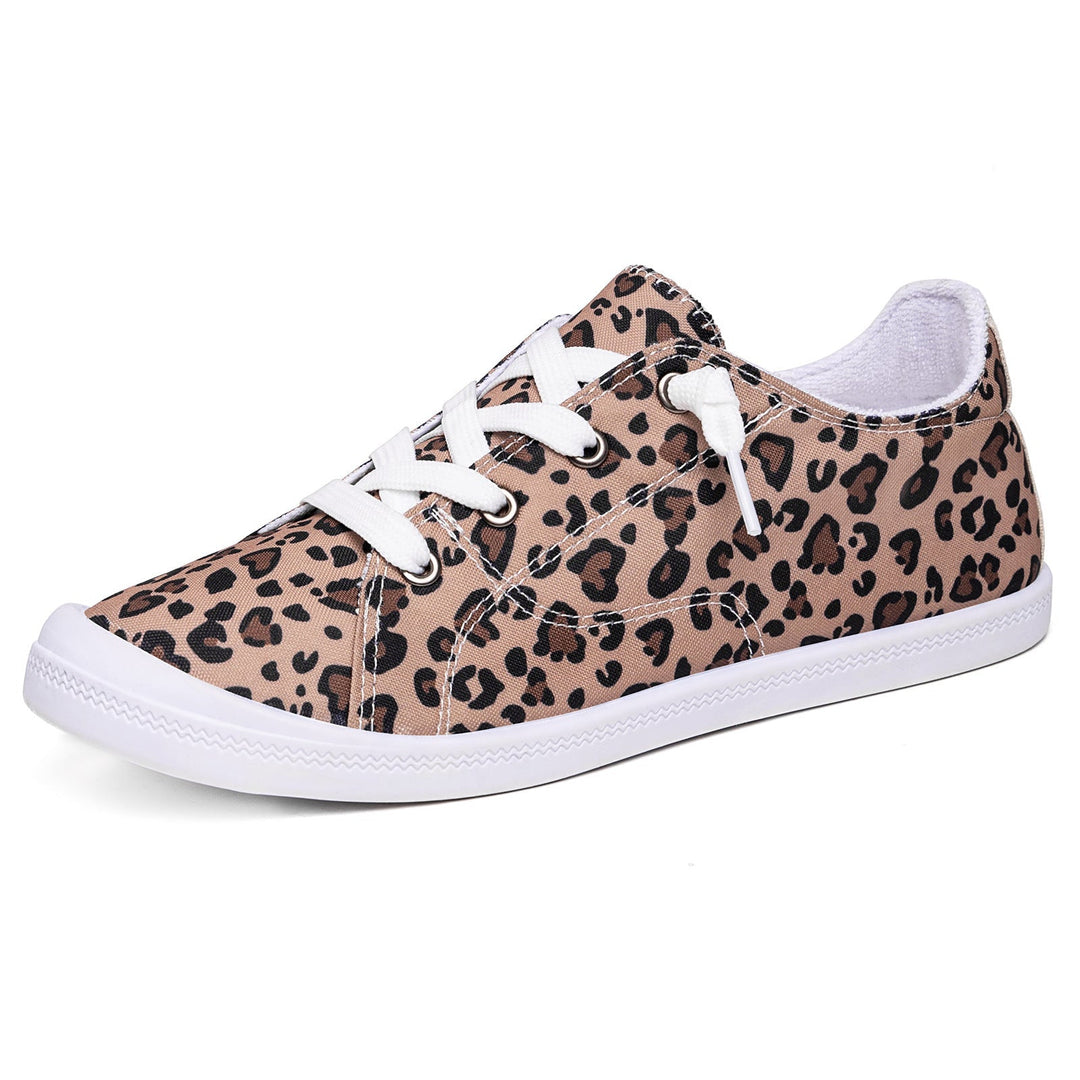 Damskie Sneakersy Canvas Low Top Z Gumową Podeszwą