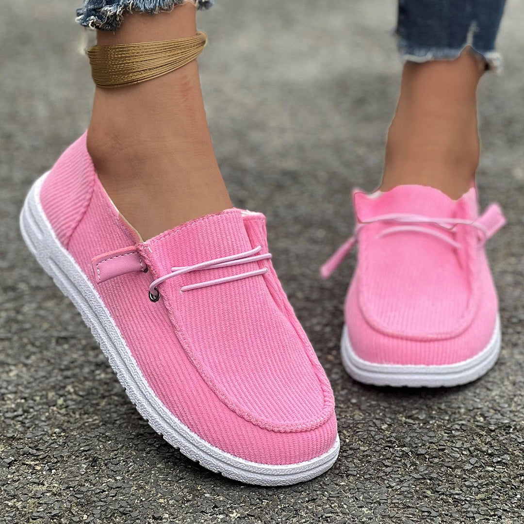 Damskie Sneakersy Slip On Z Prążkowanym Tekstylnym Wierzchem