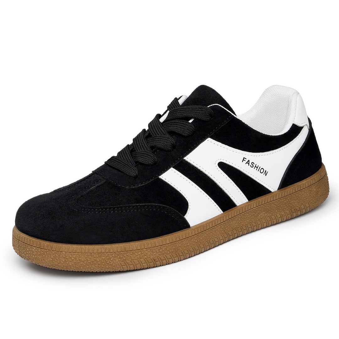 Damskie Zamszowe Sneakersy Retro Z Profilowaną Podeszwą