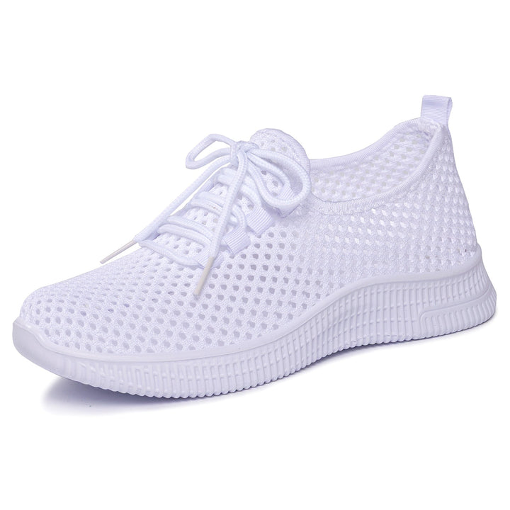 Damskie Sneakersy Slip On Z Przewiewnej Siateczki