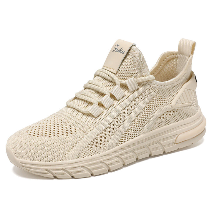 Sneakersy sportowe z bezszwową cholewką i amortyzowaną podeszwą