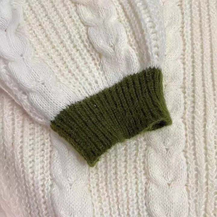 Widok kardiganu damskiego z przodu i dekoltem V