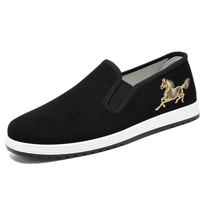 Damskie Sneakersy Wsuwane Canvas Z Haftem Konia