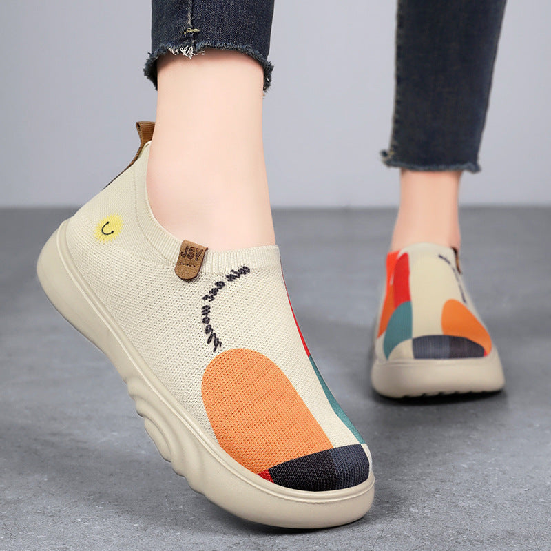 Damskie sneakersy wsuwane na wysokiej platformie