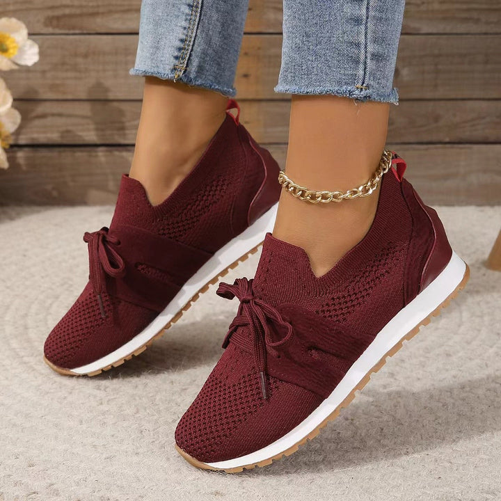 Damskie lekkie sneakersy dzianinowe z antypoślizgową podeszwą