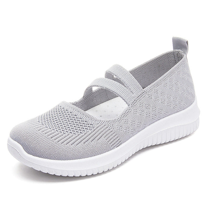Dzianinowe sneakersy Mary Jane damskie z elastyczną podeszwą EVA