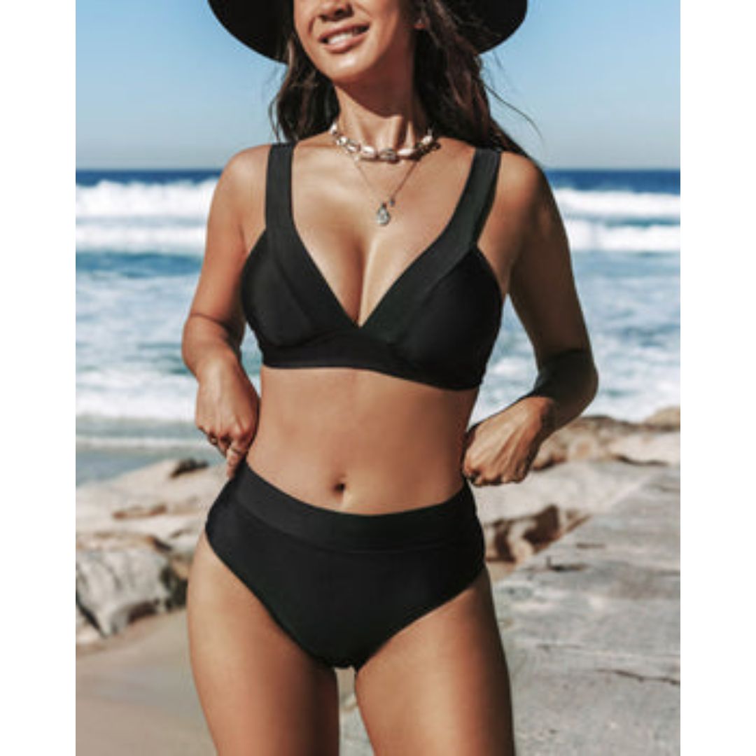 Aveline | Bikini Z Wysokim Stanem I Dekoltem V