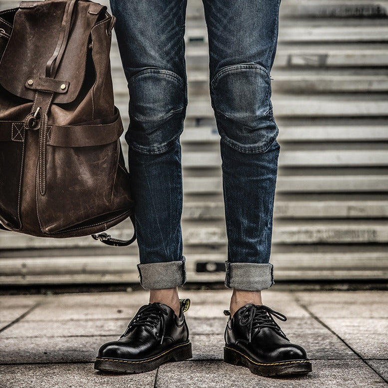Buty Męskie Sznurowane Miejskie