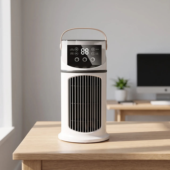 Przenośny Klimator Biurkowy USB Z Mgiełką, Timerem I Wyświetlaczem LED