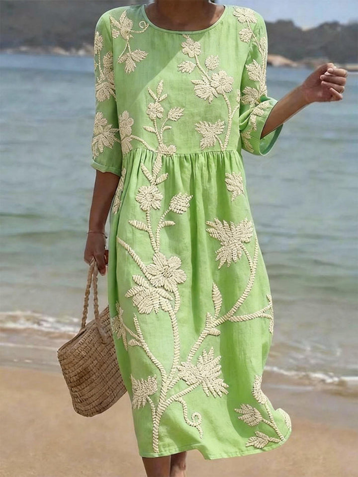 Maria | Sukienka Midi Vintage Kwiatowa