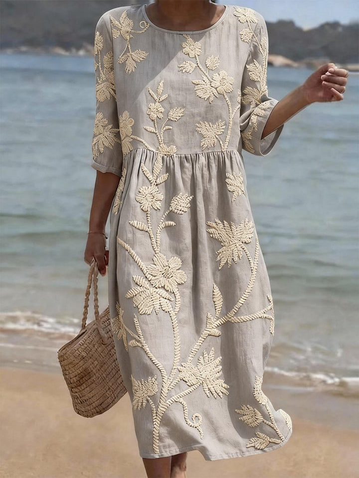 Maria | Sukienka Midi Vintage Kwiatowa