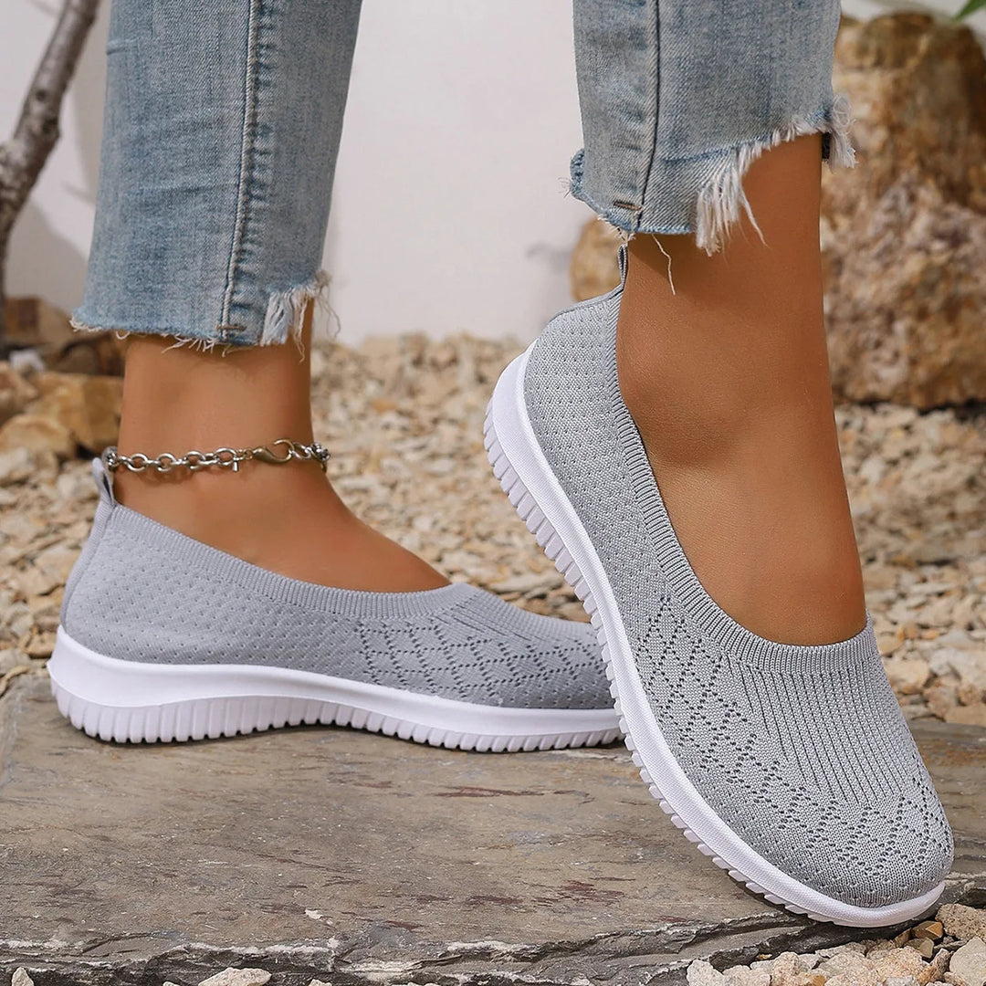 Amara | Wsuwane Buty Z Dzianinową Cholewką