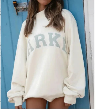 Martyna | Sweter Damski Oversize Z Nadrukiem