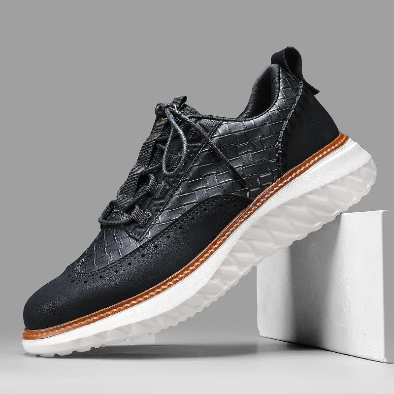 Sneakersy Męskie Skórzane