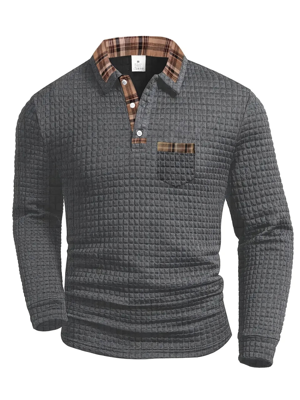 Bluza Męska Polo W Paski Z Długim Rękawem