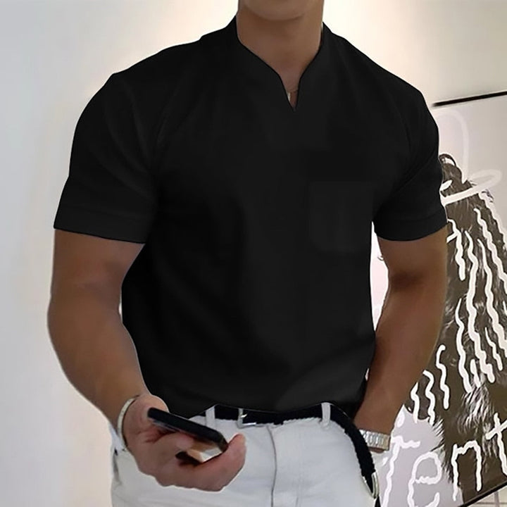 Kamil | Koszulki Męskie Slim Fit Dekolt V