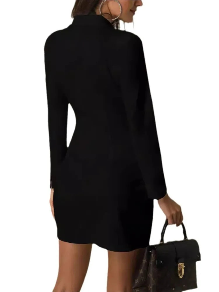 Olga | Sukienka Mini Marynarkowa Elegancka