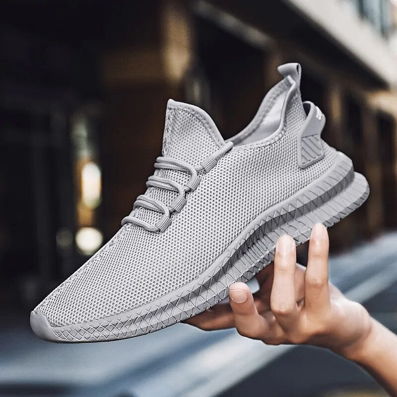 Sneakersy Męskie z Siateczkową Cholewką