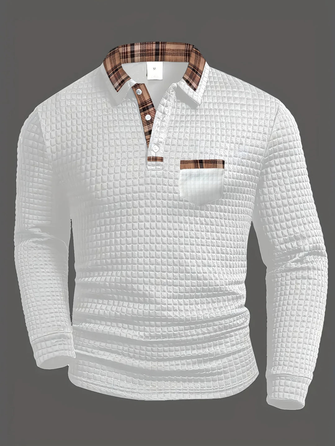 Bluza Męska Polo W Paski Z Długim Rękawem
