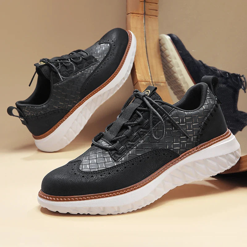 Sneakersy Męskie Skórzane