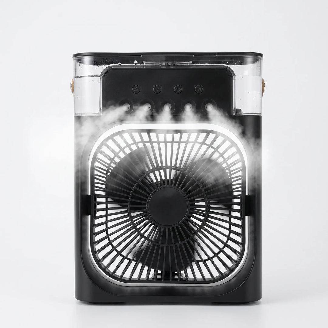 Przenośny Wentylator Z Mgiełką, Zbiornikiem 620 Ml I Lampką LED