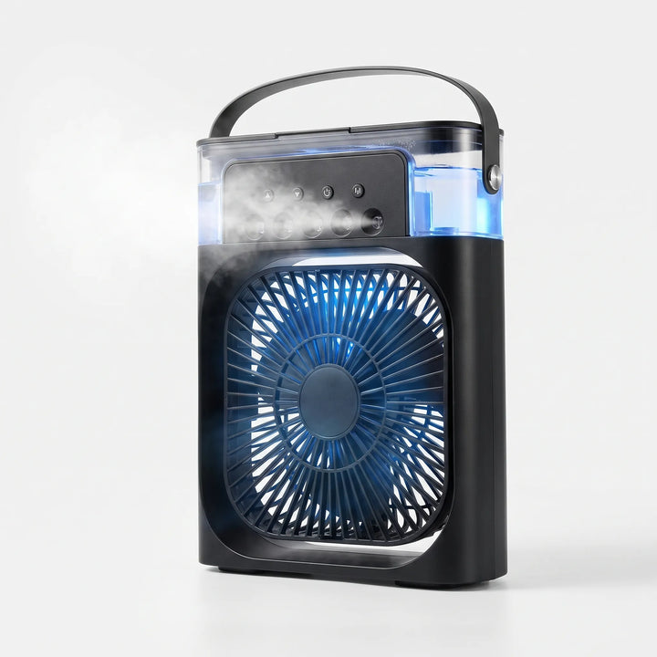 Przenośny Wentylator Z Mgiełką, Zbiornikiem 620 Ml I Lampką LED