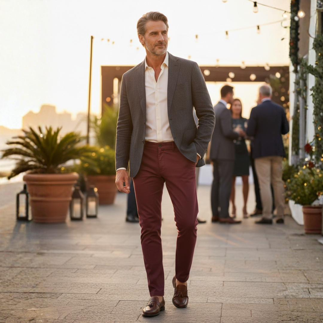 Nolan | Męskie Spodnie Chino Skinny Fit