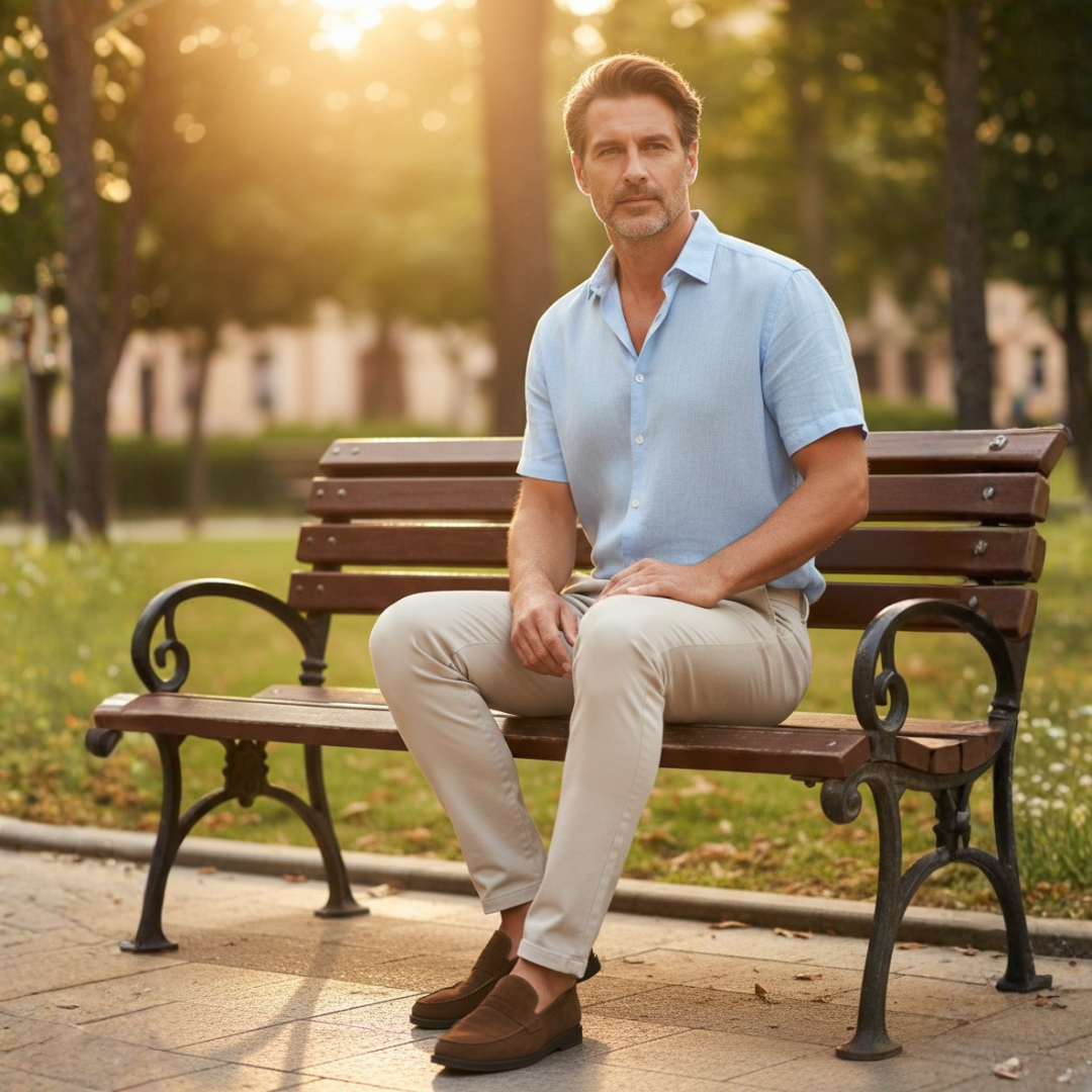 Nolan | Męskie Spodnie Chino Skinny Fit
