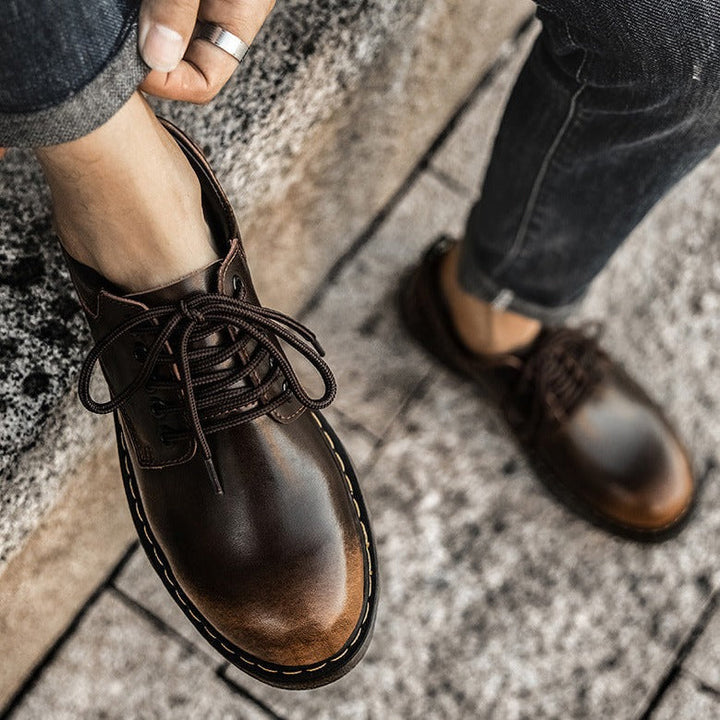 Buty Męskie Sznurowane Miejskie