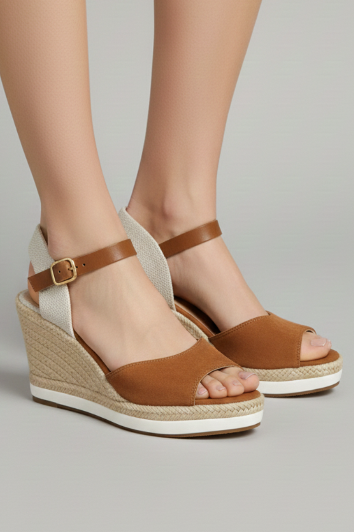 Justyna | Espadryle Damskie Na Platformie Z Paskiem