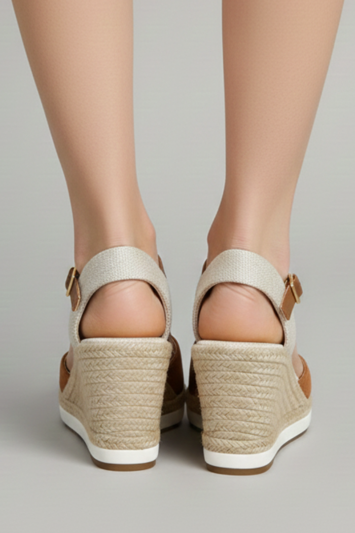 Justyna | Espadryle Damskie Na Platformie Z Paskiem