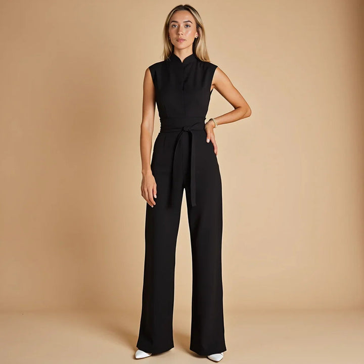 Monika | Kombinezon Damski Bez Rękawów Elegancki