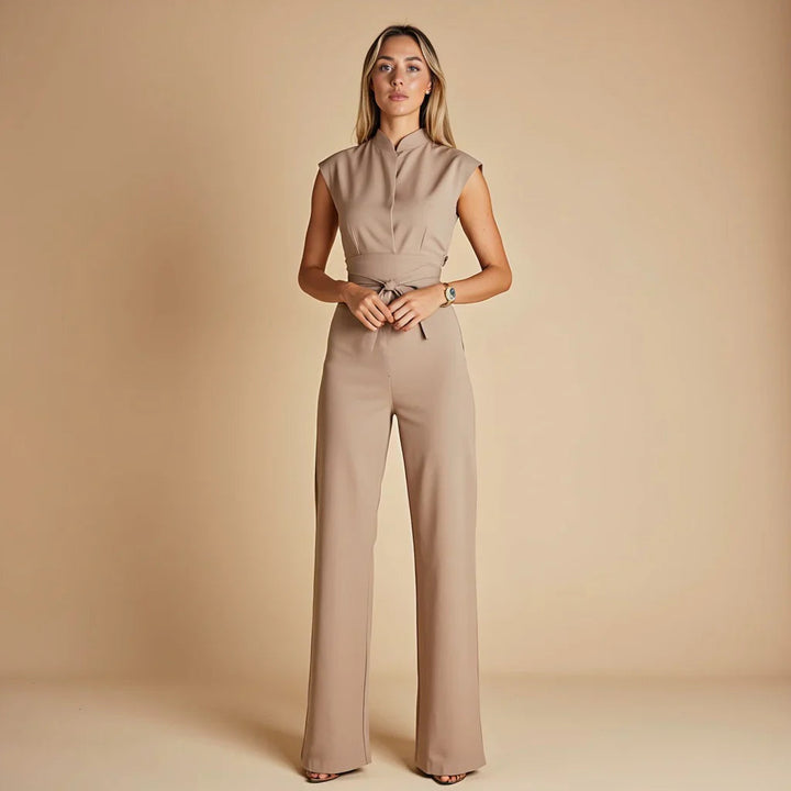 Monika | Kombinezon Damski Bez Rękawów Elegancki