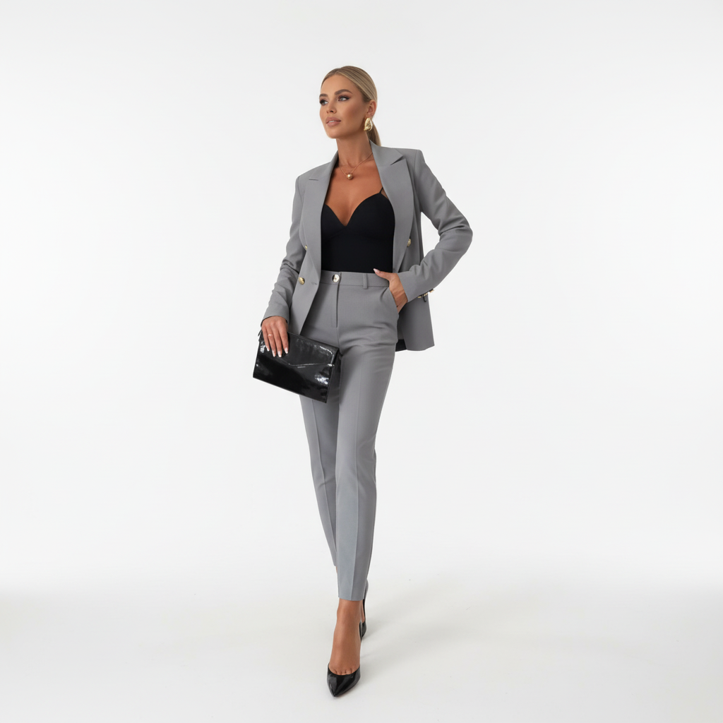 Ariana | Damski Zestaw Żakiet I Spodnie Slim-Fit