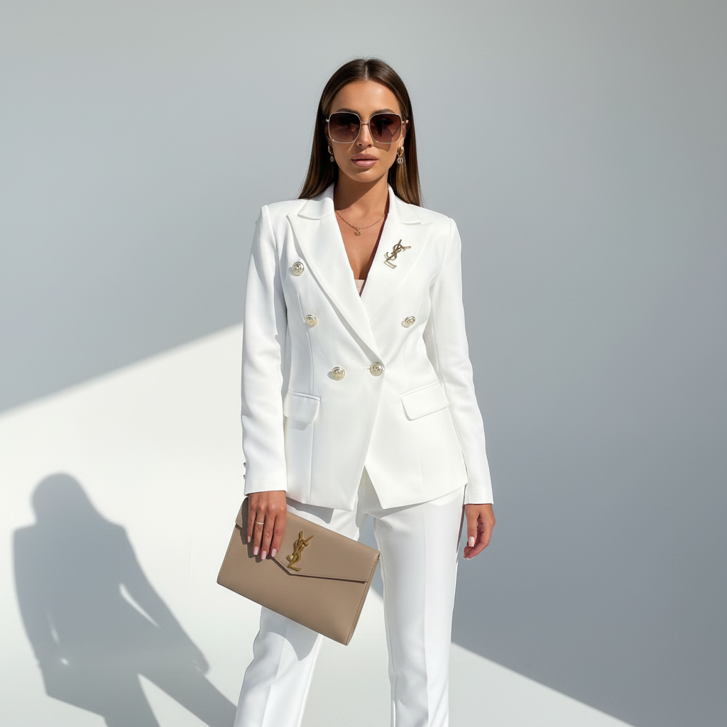 Ariana | Damski Zestaw Żakiet I Spodnie Slim-Fit