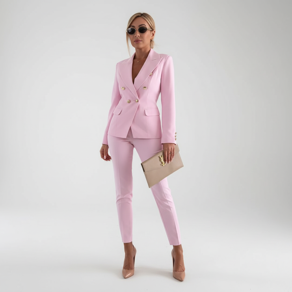 Ariana | Damski Zestaw Żakiet I Spodnie Slim-Fit