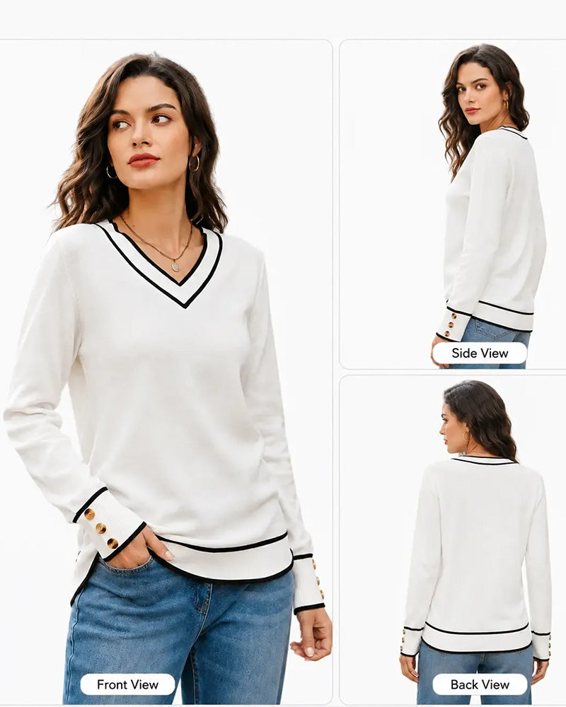 Kolorowy sweter Lunavero o wygodnym, codziennym kroju