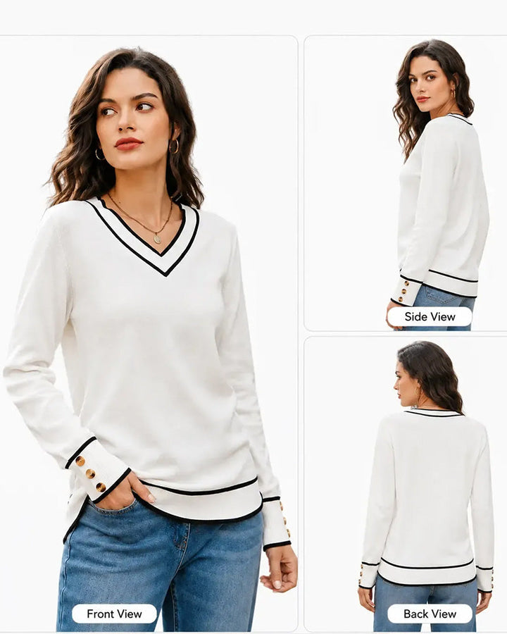 Kolorowy sweter Lunavero o wygodnym, codziennym kroju