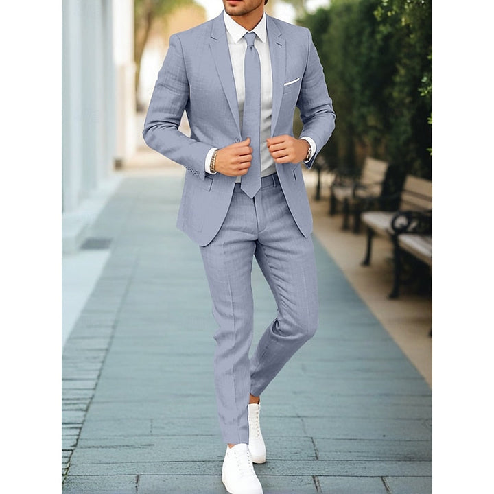 Adrian | Męski Garnitur Dwuczęściowy W Stylu Smart Casual