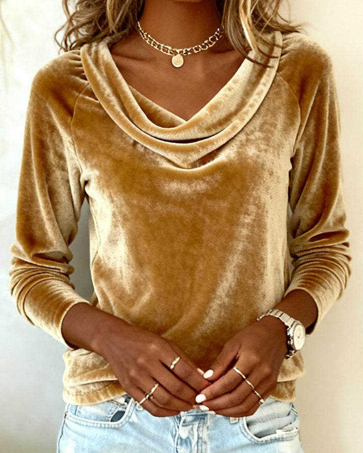 Lilia | Bluzka Damska Welurowa Elegancka