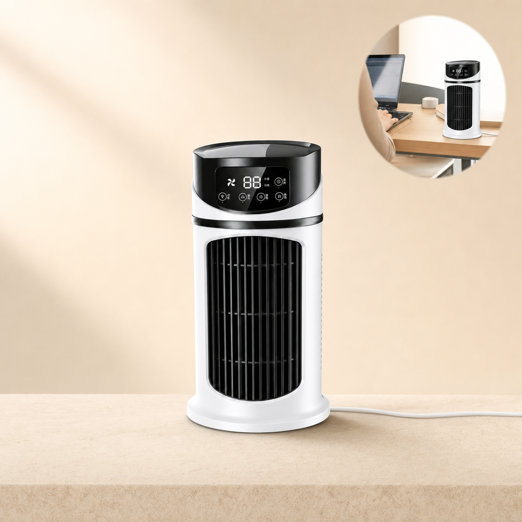 Przenośny Klimator Biurkowy 3 W 1 USB Z Nawilżaniem I Wentylatorem