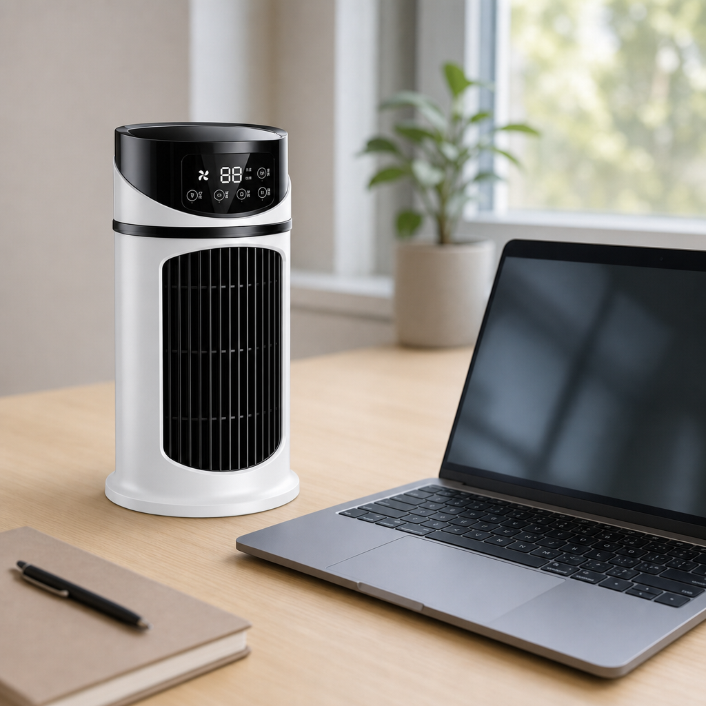 Przenośny Klimator Biurkowy 3 W 1 USB Z Nawilżaniem I Wentylatorem