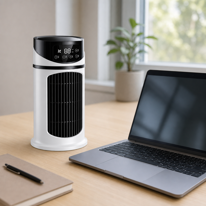 Przenośny Klimator Biurkowy 3 W 1 USB Z Nawilżaniem I Wentylatorem