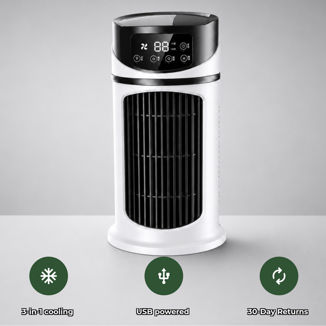 Przenośny Klimator Biurkowy 3 W 1 USB Z Nawilżaniem I Wentylatorem