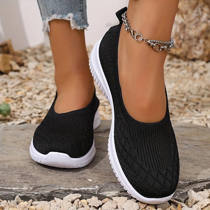 Amara | Wsuwane Buty Z Dzianinową Cholewką