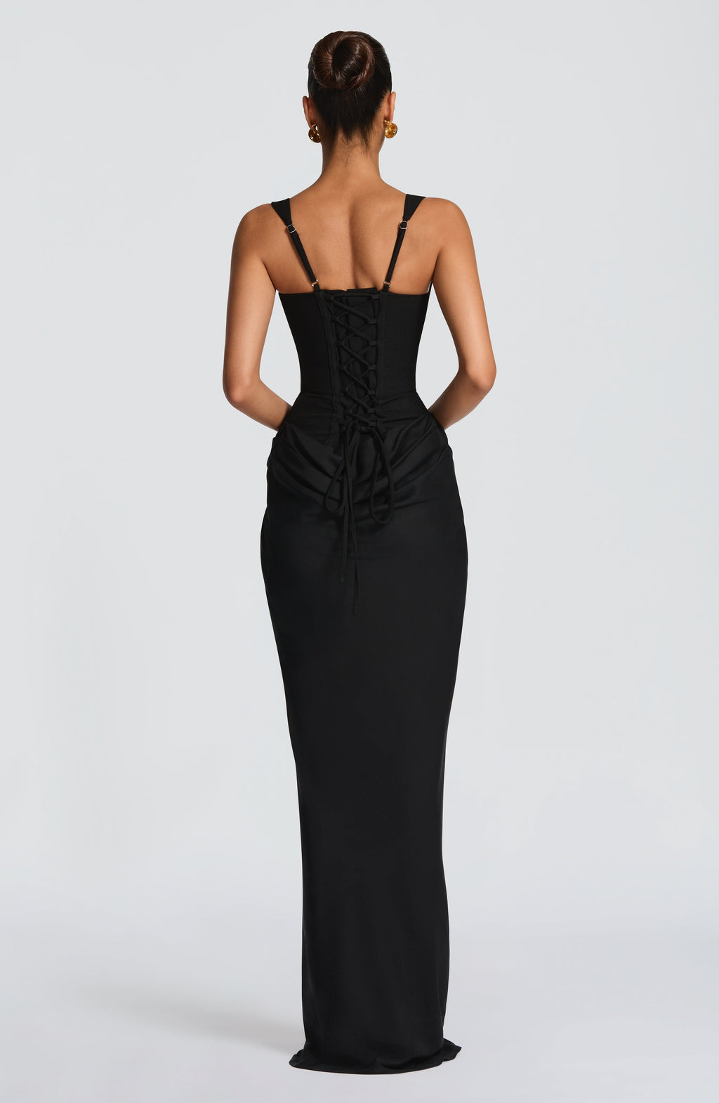 Lenora | Suknia Maxi Satynowa Drapowana